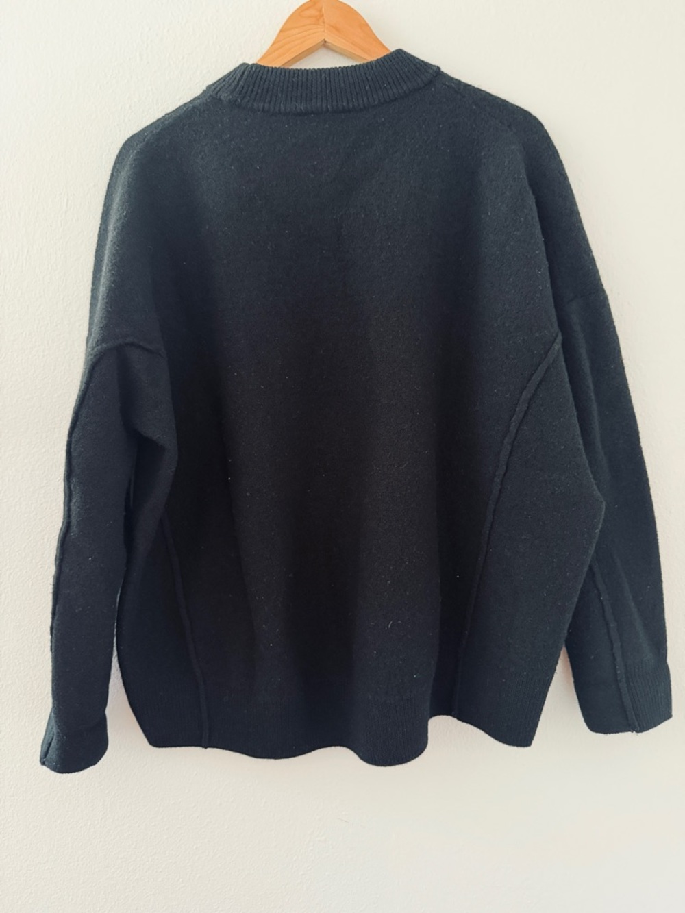 COS Black Wool Oversized Jumper Sweater - Picture 2 of 5